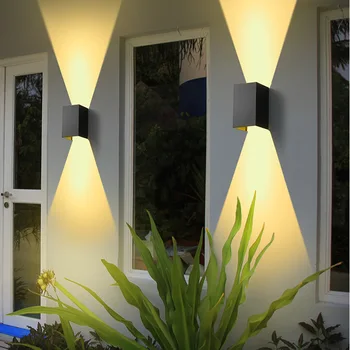 Roukeymi Āra LED sienas lampa laukumā luminiscenci arbotante uz augšu un uz leju pa kāpnēm, koridoriem, eju sienas dārzs regulēšana