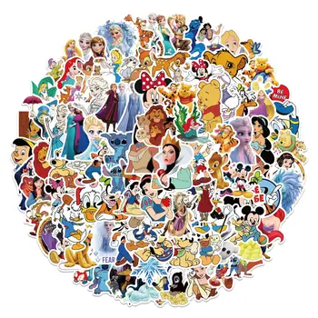 10/30/50/100gab/Komplekts Disney Raksturs Princese Mickey Mouse The Lion King Uzlīmes Tālruņa Skeitborda Klēpjdatoru Uzlīmes Bērniem Rotaļlietas