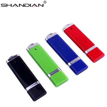 SHANDIAN klienta LOGO plastmasas šķiltavu forma pendrive 4GB 16GB 8GB 32GB 64GB Biznesa USB Flash Drive, Memory Stick, USB 2.0
