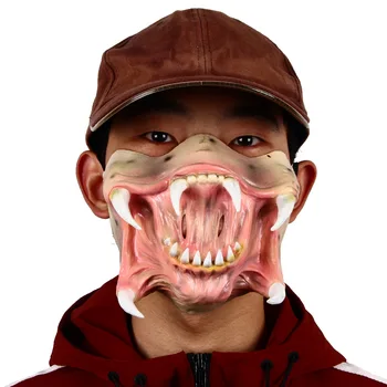 3D Plēsoņa Masku Halloween Terora Ilknis Zombiju Lateksa Anomāliju Hardcore Sejas Maska