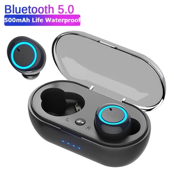 Y50 TWS Bezvadu Austiņas Touch Kontroli 9D Bezvadu Stereo Bluetooth Austiņas ar Mic Fone Bluetooth Austiņas Gaisa Pro Earbuds