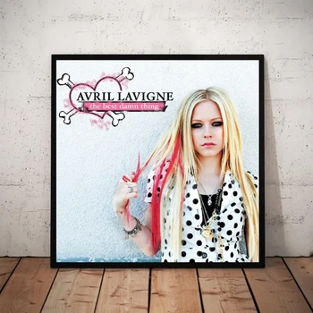 Avril Laviņja Best Damn Thing Mūzikas Albuma Vāku, Plakātu, Audekls Mākslas Drukāt Mājās Apdare Sienas Gleznojums ( Bez Rāmja )