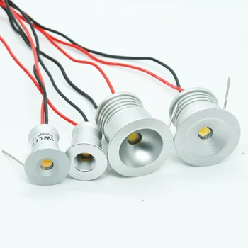 1W IP65 Mini LED Prožektoru gaismā, Regulējamas, 15 mm 2 mm Padziļinājums, Downlight Iekštelpu 12V Vietas, Vieglās Griestu Lampas Vitrīna Displeja Apgaismojums