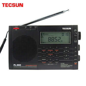 Tecsun PL-660 Airband Radio Augstas Jutības Uztvērējs FM/MW/SW/LW Digital Tuning Stereo ar Skaļu Skaņu un Plašu Saņem Diapazons