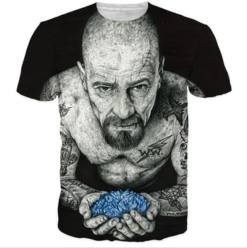 Jauno Modes Sieviešu/Vīriešu Pārkāpj Bads Heisenberg 3D Drukas Gadījuma T-krekls