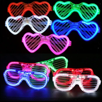 LED Gaismas Brilles Halloween Kvēlojošs Neona Ziemassvētku Puse Bril Mirgojoša Gaisma Spīd Saulesbrilles Stikla Festivāls Piegādes Kostīmi