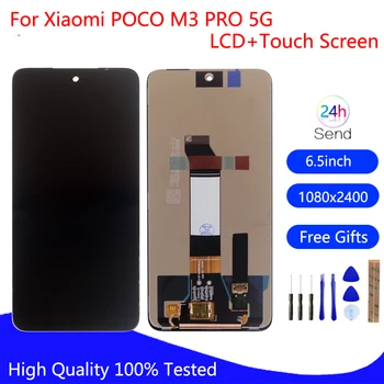 Original LCD Xiaomi POCO M3 PRO 5G Displeja Ekrānā Pieskarieties Digitizer Par Pocophone M3 Pro Ekrāna LCD Displejs Tālrunis Daļas