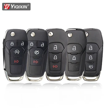 YIQIXIN 2/3/4 Pogu Flip Locīšanas Tālvadības Auto Atslēgu Čaulas Gadījumā, Ford Focus Mk2 Mk7 S-Max Savienot S Max Ka Malas 2013. - 2015.gadam, Asmens