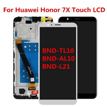 LCD Huawei Honor 7X LCD ekrāns Ar Rāmi Touch Ekrāns Huawei Mate SE Ekrāna ZB-L21 L22 L24 LCD Nomaiņa