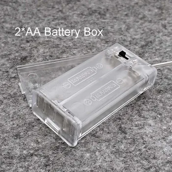 2 AA Bateriju Turētājs Box Gadījumā ar Slēdzi Jauns 2 AA 2A Akumulatora Turētājs Box Gadījumā ar Slēdzi