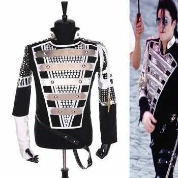 Punk MJ Michael Jackson Vācija Militāro Atdzist Gaorgeous Teaser Jaka Virsdrēbes Kolekcija Halloween kostīmu Dāvanu