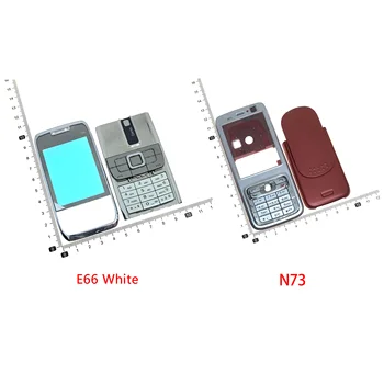 Pabeigt priekšējo vāciņu tastatūra Nokia E66 N73 akumulatora vāciņu atpakaļ Augstas kvalitātes mājokļu Tastatūra