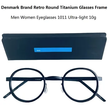 Dānija Marku Retro Kārtu Titāna Briļļu Rāmi, Ultra-light Vīrieši Sievietes Brilles Briļļu Receptes Oculos De Grau 1011