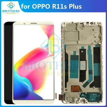 par OPPO R11S Plus LCD Ekrāna LCD Displejs ar Rāmi R11SPlus Touch Screen Digitizer LCD Montāža Tālrunis Nomaiņa Testa Augšu