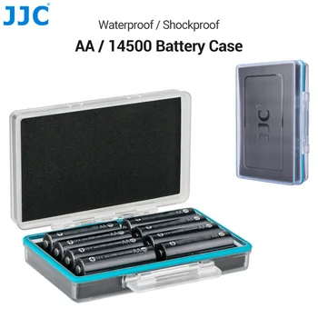 JJC Luksusa AA Bateriju Turētājs Gadījumā Ūdensizturīgs 14500 Akumulatora Kaste ar Sūkli Spilvenu 8 AA/14500 Litija Akumulatoriem