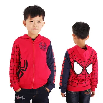 Rudens Hoodies Bērniem Zēnu Spiderman Sporta Krekls Bērniem Karikatūra Bērnu Virsdrēbes Pavasara Drēbes Meitenēm Zirnekļa Cilvēks Kapuci Mētelis