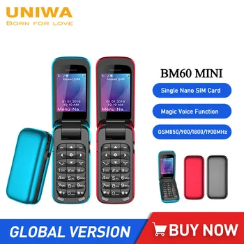UNIWA 8star BM60 Mini Tālruni 2G GSM Flip Mobilais Bluetooth Izsauktu Mobilo Telefonu Vienotā Nano SIM Karšu Telefoni Burvju Balss 300mAh