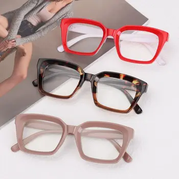 Modes Kvadrātveida Rāmis Lasīšanas Brilles Vīriešu un Sieviešu Modes Lielgabarīta Rāmis, Augstas izšķirtspējas vecuma tālredzība Brilles Dioptriju 0~+ 3.00