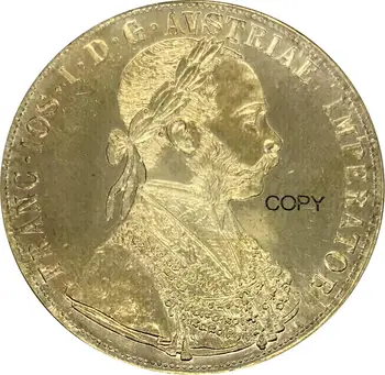 Austrijas 4 Ducat Franz Joseph I 1914 Zelta monētas, Misiņa Metāla Kopēt, Monētas, Jubilejas MONĒTAS