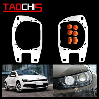 Taochis Auto-Stils Pārbūvēt adapteris rāmi, priekšējo Lukturu Turētājs, Volkswagen VW Scirocco 2011. - 2014. Gadam Hella 3R G5 5 Projektora objektīvs