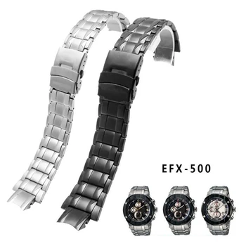 Nerūsējošā Tērauda Watchband Par Casio CELTNES EFX-500D EFX500D EFX-500 Smartwatch Augstas Kvalitātes Metāla Skatīties Joslas Siksniņu Rokassprādze