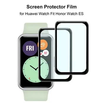 Pilns Pārklājums Ekrāna Aizsargs, lai Huawei Skatīties Fit & Godu Smart Watch ES Mīksta Hidrogela, ar aizsargplēvi Piederumi (Ne Stikla
