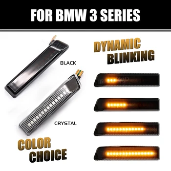 Dinamiskais LED Pagrieziena Signālu Gaismas, Sānu Gabarītlukturi Repeater Indikators Automašīnas Priekšā Dūmu Objektīvs BMW X5 E53 2000. - 2005. Gada E36 1997. - 1999. gada