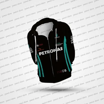 Karstā F1 2022 Sezonā Petronas Kopīgu Motorsport Vīriešu Elpojošs Ikdienas Krekls Modes Āra Skriešanas Jaka Fitnesa Zip Krekls