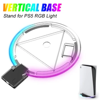 Regulējams RGB Kandidēt PS5 Uzņēmēja LED Atmosfēru Gaismas Vertikālo, Horizontālo Stacijas Turētājs PS 5 Uzņēmēja Spēļu Konsoles Piederumi