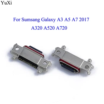 YuXi Jaunu oriģinālo Par Sumsang Galaxy A3 A5 A7 Līdz 2017. A320 A520 A720 micro USB pieslēgvieta pieslēgvietas Tips-C Doka Ports Uzlādes ligzda ligzda