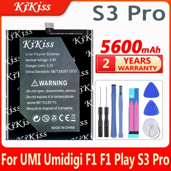 5600mAh Baterija UMI Umidigi F1 / F2 / F1 Spēlēt / S3 Pro Mobilo Telefonu Rezerves Akumulatoru UMI Umidigi F1 /F2 /F1Play/S3Pro