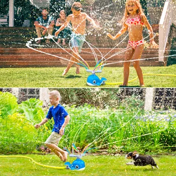 Splash Vaļu Pagalmā Ūdens Spēlēt Vērpšanai Vaļu Rotaļlietas Zāliena Laistīšanas Bērniem Dāvanu Vasaras Āra Fun Sporta Sprinkleru Rotaļlietas Vannas Rotaļlietas