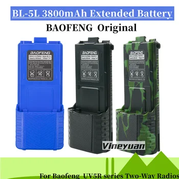Lādējamu Akumulatoru BL-5L 3800mAh Pagarināts Akumulatoru BaoFeng UV-5R UV-5RB UV-5RE UV-5RE+ UV-5RA BF-F8 UV5R-III Radio Akumulators