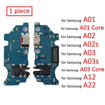 Samsung A01 A11 A02 A02s A03 A03s A12 A22 A32 Lte 4G 5G Core USB Lādētāja Ports Jack Dock Savienotājs Uzlādes Valdes Flex Kabelis