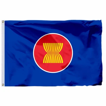Karogi Asociācija Dienvidaustrumu Āzijas valstu asociāciju (ASEAN) 90X150CM 3X5FT Poliestera 100D Bezmaksas Piegāde Banner