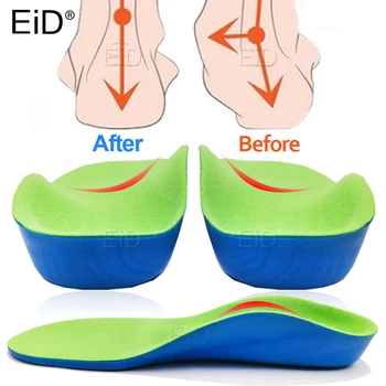 EVA 3D Orthotic Zolītes plakanās pēdas bērniem un Bērniem Arch Atbalsta zolīti par OX-Kājas bērnu ortopēdiskie apavi, Pēdas Aprūpes Ievietot