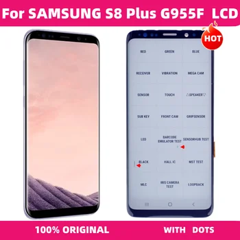 100% Oriģināls AMOLED S8+ LCD SAMSUNG Galaxy S8 Plus G955 G955F Displejs SM-G955F/DS S8+ LCD skārienekrānu, Digitizer Montāža