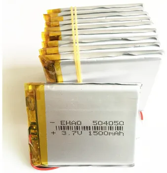 Vairumtirdzniecības 10 gab., 3,7 V 1500mAh 504050 Litija Polimēru litija polimēru Uzlādējamu Bateriju, Mp3, Mp4 PAD DVD E-grāmata bluetooth