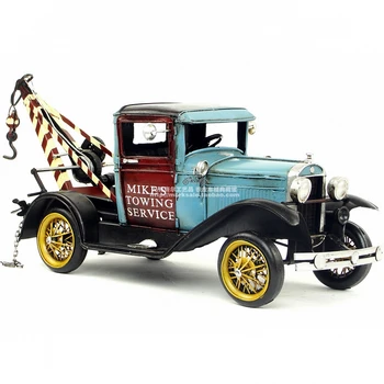 Skārda Modelis Tin Modelis Radošo Amatniecības Rotas, Retro Mājas Piederumi Tow Truck Klasika Vintage Automašīnām