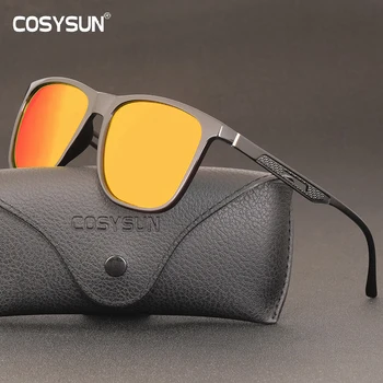 Ir 2021. Modes Saulesbrilles Vīriešiem Braukšanas Saulesbrilles Al-Mg Kājas Vīriešiem UV400 Polarizētās Laukumā TR Rāmis Vīriešu, Saules Brilles CS3033