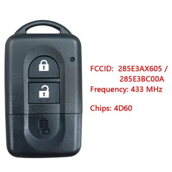 CN027023 Pēcpārdošanas Tālvadības Auto Atslēgu 433 MHz Retranslatoru 4D60 Čipu Daļas Nr. 285E3AX605 / 285E3BC00A bez Logo