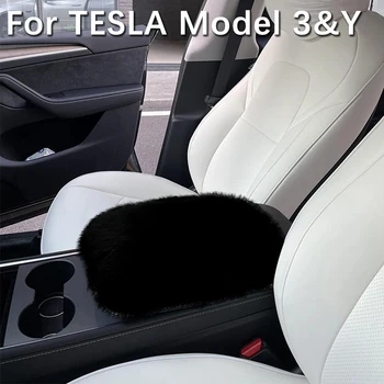 Automobiļa Centrālās Konsoles Seguma Spilventiņu 2022 Tesla Model 3&Y Vilnas Roku Kārbas Spilvenu, Auto Dekorēšana, Interjera Aksesuāri