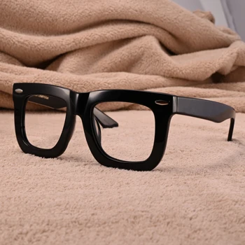 Vazrobe Retro Brilles Rāmji Vīriešu, Sieviešu Anti Zilās Gaismas 0 +100 150 200 Melns Lasīšanas Brilles Vīriešu, Sieviešu Acetāts Brilles