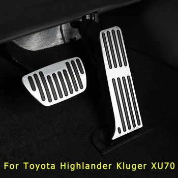 Auto pretslīdēšanas Acclerator Bremžu Pedālis Aizsardzības Vāks Toyota Highlander Kluger XU70 Piederumi 2020 2021 2022