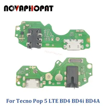 Par Tecno Pop 5 LTE BD4 BD4i BD4A USB Doks Lādētāja Ports, Austiņu Spraudni Audio Jack Mikrofons MIC Flex Kabelis Uzlādes Valde