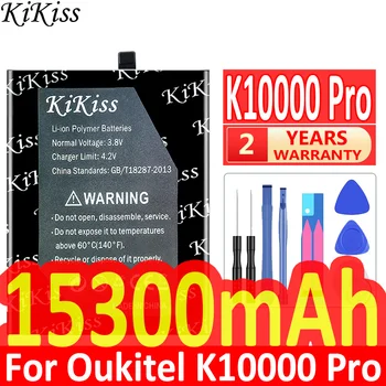 KiKiss 15300mAh K 10000 Pro Akumulatora Oukitel K10000 Pro K10000Pro Tālrunis Augstas Kvalitātes Battryia + Remonta Rīku Komplekts