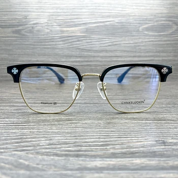Tīra Titāna Vīriešu Briļļu Rāmji Laukumā Tuvredzība Optisko Recepšu Brilles Rāmji Sieviete Augstākās Kvalitātes Biznesa Seja Brilles