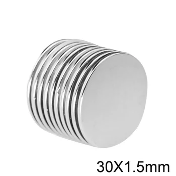 2~50gab 30x1.5 mm Spēcīgu Magnētu 30mmx1.5mm Pastāvīgu Kārtu Magnēts 30x1.5 mm Neodīma Magnētisko Super Spēcīgu magnētu 30*1,5 mm