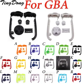Multi-Krāsu Nomaiņa Pogas Tastatūras L R A B Pogas, Lai game boy Advance Pogu Rāmis GBA D Spilventiņi Power ON OFF Pogas