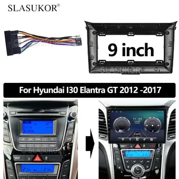9 COLLU Fascijas piemērots Hyundai I30 Elantra GT 2012 2013 - 2017 Ekrāns Audio Dash Paneļu Rāmis fascijas Auto fascijas Rāmis Kabeļu CANBUS